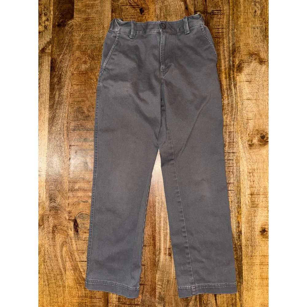 Under Armour Boys Gray Chino Pants Loose Fit YMD Medium Adjustable Waist